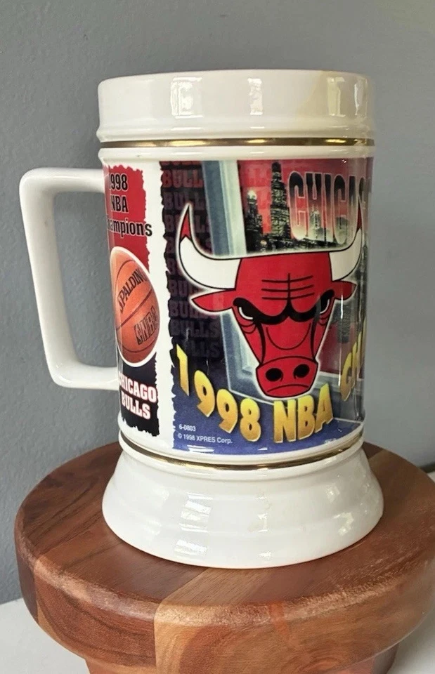 Vintage 1998 Chicago Bulls NBA Champions Mug Michael Jordan Last Dance Era - Image 1 of 4