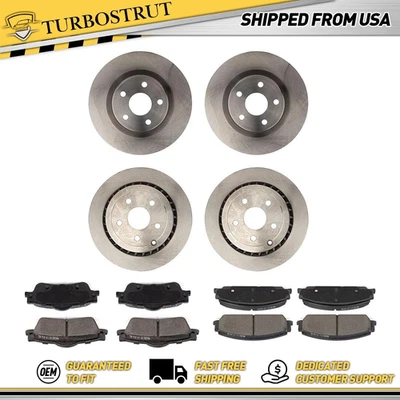 OE Front & Rear Brake Rotors Brake Pads Kit for 2008 2009 Pontiac G8 6.0L Foto 1 de 4