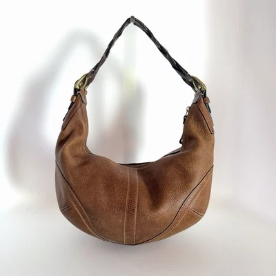 Coach SoHo Dylan Hobo Y2K Vintage Bag Style 10044 Brown Leather Braided Strap - Image 1 of 4