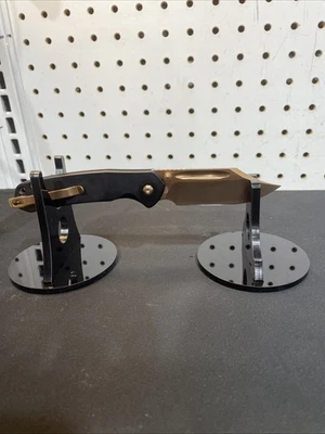 Cuchillo Plegable CJRB Bowie Pirita 3.13" AR-RPM9 Hoja de Acero Negro Mango Inoxidable Foto 1 de 4