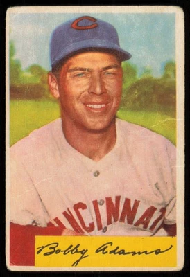 1954 Bowman #108 Bobby Adams Cincinnati Redlegs - Image 1 of 2