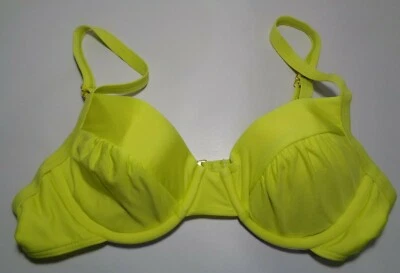 Antonio Melani Size Medium MOLDED SOFT CUP UNDERWIRE BRA Yellow New Bikini Top - Image 1 of 4