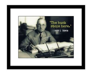 Harry S. Truman 8x10 Fotodruck Der Buck bleibt hier stehen Zitat Präsident Inspiration - Bild 1 von 2