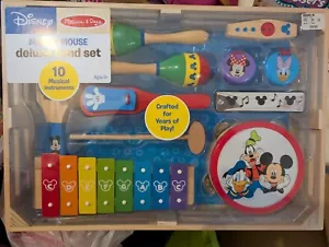 Melissa & Doug Disney Mickey Mouse Deluxe Band Set 10 Wood Storage Crate Sealed - Picture 1 of 1