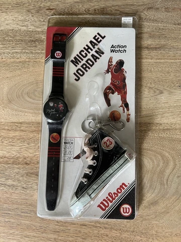 Michael Jordan 1984 Converse Wilson Keychain Shoe and Watch - Rare! Cover