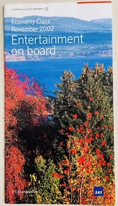 SAS Scandinavian Airlines - Folleto - Entretenimiento a bordo - Noviembre 2002 - Imagen 1 de 7