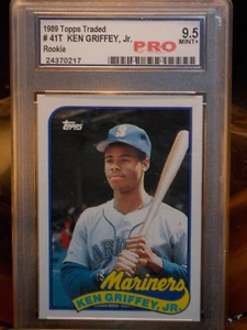 1989 Topps Traded - #41T Ken Griffey Jr (RC) Pro 9.5 Seattle Mariners - Picture 1 of 4