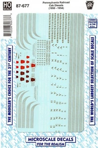 HO Scale Microscale 87-677 Pennsylvania PRR 5-Stripe Locomotives Decal Set - Picture 1 of 3
