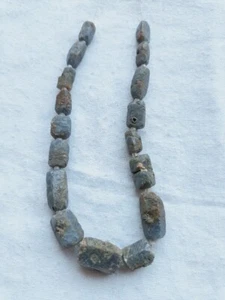 Blue sapphire  rough Beads 16-11 mm 8 inches strand  for jewelry making - Picture 1 of 5