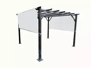 GAZEBO PERGOLA 3X3 CUBO CON TELO 200 GR STRUTTURA IN ALLUMINIO ANTRACITE - Foto 1 di 1