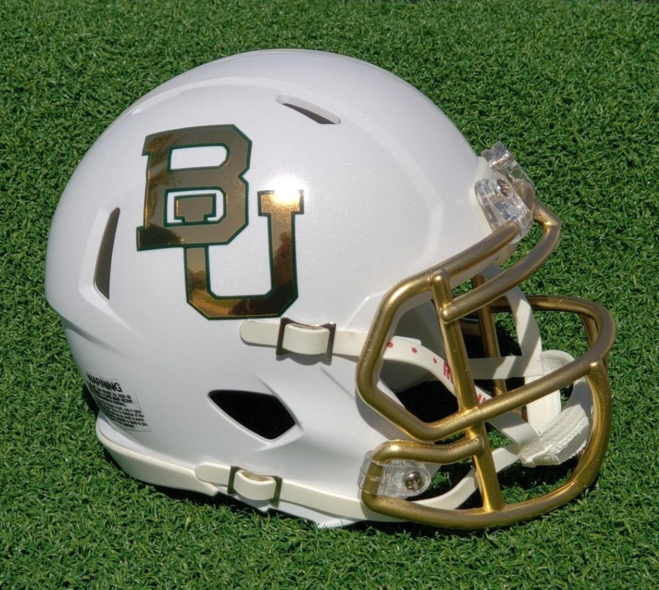 BAYLOR BEARS 2016-18 SPECIAL CHROME DETAILS FOOTBALL MINI HELMET - Image 1 of 1