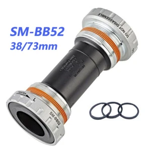 SM-BB52 MTB Bike Hollowtech Bottom Bracket 68/73mm Silver Accessories Aluminium - Picture 1 of 8