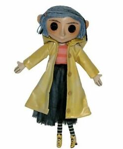 NECA Laika CORALINE Doll Button Eyes Prop Replica Yellow Raincoat 10" Figure NEW