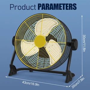 Industrial Style, Portable Cordless Metal Blade High Velocity Outdoor Fan - Picture 1 of 21