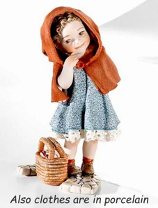 Statuina Capodimonte Statuetta di Cappuccetto Rosso in Porcellana da collezione  - Foto 1 di 12