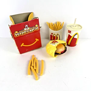 McDonalds 1997 Happy Meal Magic Bite hamburguesa con queso papas fritas sorbo eructo sonidos taza - Imagen 1 de 20