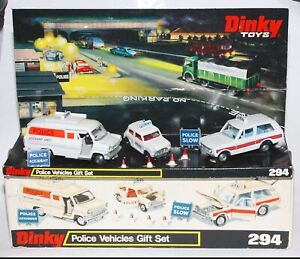 Dinky 294 Police Vehicles Gift Set, VCG in Good Original Box