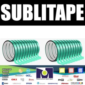 20 rolls Heat resistant Tapes sublimation Press Transfer Thermal GREEN 4mm x 30m - Picture 1 of 12