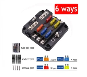 Caja de fusibles de 6 vías univesal para Furgoneta camper autocaravana barco... - Imagen 1 de 2