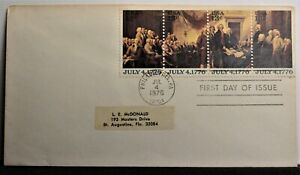 USPS First Day Issue #1691-94 – 1976 13c Declaration of Independence ST1259