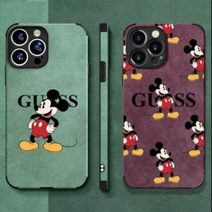 Cover Guess per iPhone 11 12 13 14 15 16 Pro Max Plus Custodia Alcantara - Foto 1 di 9