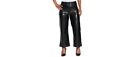 Msrp 49 Dollhouse Cropped Vegan Leather Wide Leg Pants Black Size 9 10