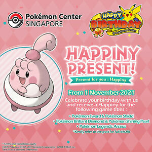 Special event! Pokémon Center Birthday Happiny for Pokemon Sw/Sh/BD/SP/Legends