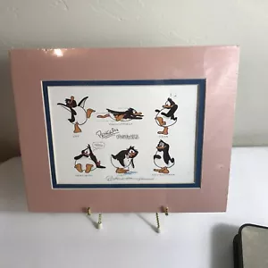 Robert Marble Signed Lithograph Print Matted 8x10" Penguin Postures Feelings - Picture 1 of 9