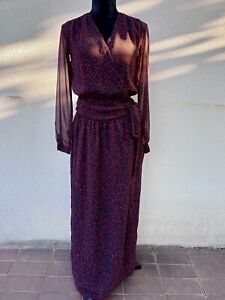 IKKS Woman Designer Maxi Printed Dress Size XS Or 36 NWOT