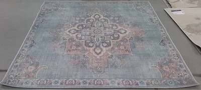 Alfombra Mancha Trasera Marfil/Azul 6'-7" x 6'-7", Precio Reducido 1172792197 SEP580A-7SQ Foto 1 de 4