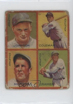 1935 Goudey 4-in-1 R321 Ed Coleman Johnny Marcum Doc Cramer Bob Johnson #8J - Image 1 of 2