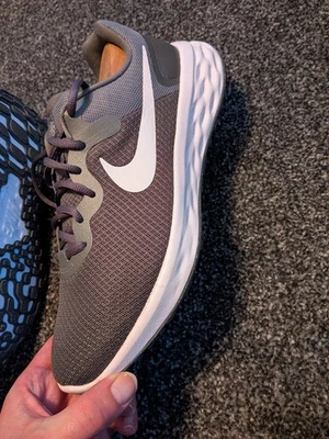 Nike Revolution 6 NN Grey White Running Gym Trainers Men's Size 9 Brand New £60 - Image 1 of 4