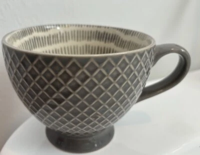 Taza de café en relieve 14 oz patrón interior patas flor flamenco geométrico Foto 1 de 4