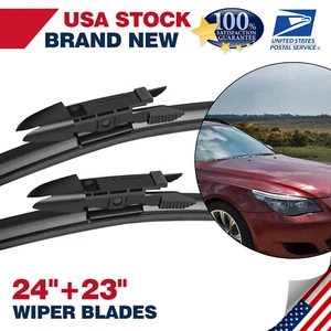 2PCS  Replacement Windshield Wiper Blades Set of 24"&23" TOP LOCK High quality - Picture 1 of 9