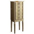 ACME Tammy Wooden 4-Drawer Jewelry Armoire with Lift Top Mirror in Gold