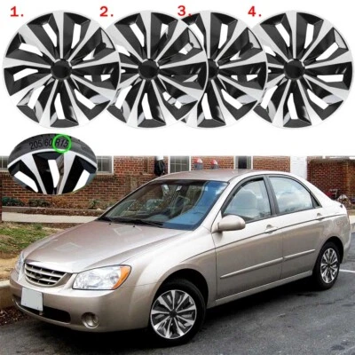 Juego de 4 tapacubos completos de 15" para llantas R15 y llantas de acero para Kia Spectra Foto 1 de 4