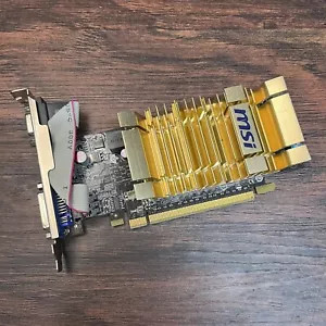 MSI GeForce 210 512MB PCI-e Video Card VGA DVI HDMI Tested Quick Shipping - Picture 1 of 3