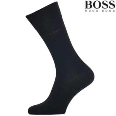 New 8 Pairs HUGO BOSS MEN'S SOCKS BLACK/NAVY COLOR US Size 7-9 - Image 1 of 4