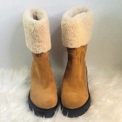 Botas forradas de piel de oveja con suela de gamuza sauce MARC FISHER 5,5 NUEVAS EN CAJA Foto 1 de 4