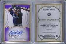 2018 Topps Definitive Collection Framed Purple /10 Edgar Martinez Auto HOF