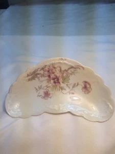 CARLSBAD AUSTRIA KNOCHENSCHALE WEISS FLORALES DESIGN - Bild 1 von 5
