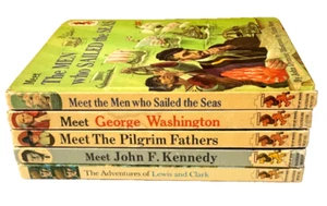 Random House Step Up Books 5 Book Lot 4”Meet” Books & 1 “Adventures” Vintage - Picture 1 of 7