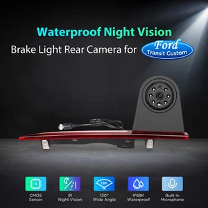 Car Brake Light Rear Camera Night Vision 130° For Ford Transit Custom 2012-2015 - Picture 1 of 9