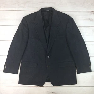 Lord & Taylor Men's 44 Gray 100% Cashmere 2 Button Blazer Jacket Bespoke Vintage - Picture 1 of 9