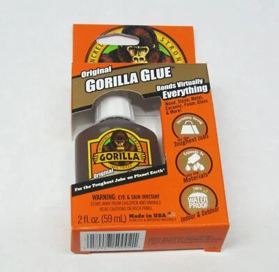 GORILLA TOUGH PRODUCTS Gorilla Original Gorilla Glue, Waterproof Glue, 2 ounce Bottle, Brown