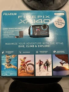 FujiFilm Finepix XP140 Waterproof Digital Camera Bundle - Skyblue - Picture 1 of 5