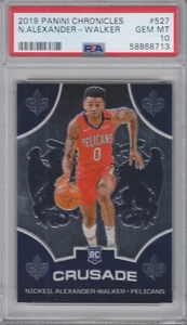 2019 PANINI CHRONICLES CRUSADE NICKEIL ALEXANDER-WALKER #527 RC PSA 10 ROOKIE - Picture 1 of 2