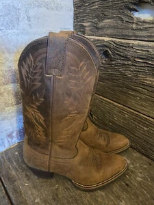 justin Cowgirl Leather boots svl 2000 xj1510 Clean - Picture 1 of 10