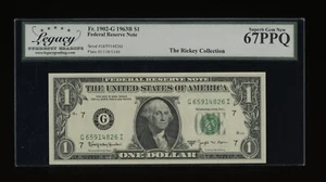 DBR 1963-B $1 FRN Chicago Barr SupGem Fr. 1902-G Legacy 67 PPQ Serial G65914826I - Picture 1 of 2