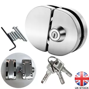 Glass Door Lock Display Cabinet Door Lock & Keys Security Lock Stainless Steel - Picture 1 of 9